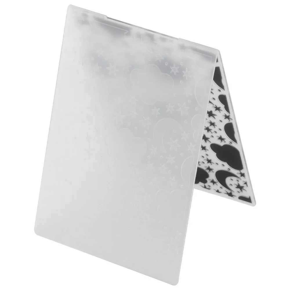 2pcs Plastic Embossing Template Durable 3D Scrapbook Stencils Cake Decoration Tool Lightweight Embossing Folder Bread Decoration