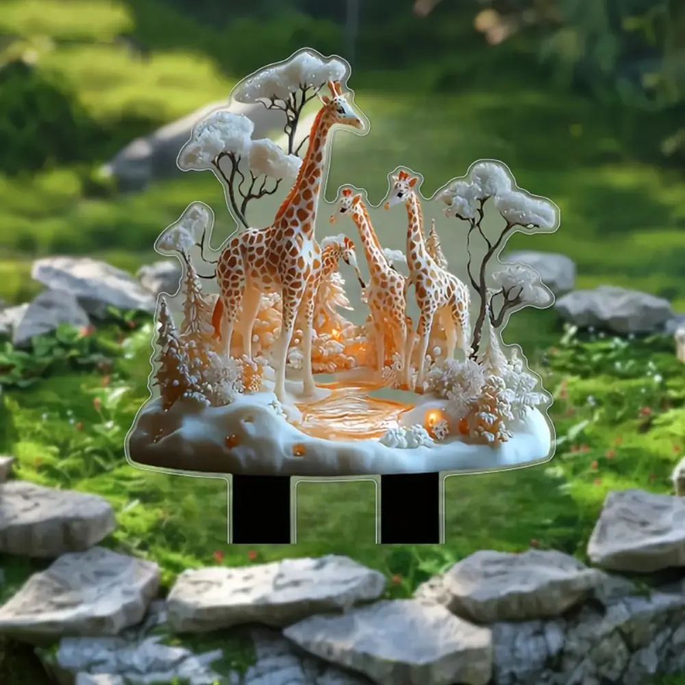 

Acrylic Garden Signage Creative Waterproof Mini Figurine Cute Multi Functional Animal Statue Sculptures Outdoor