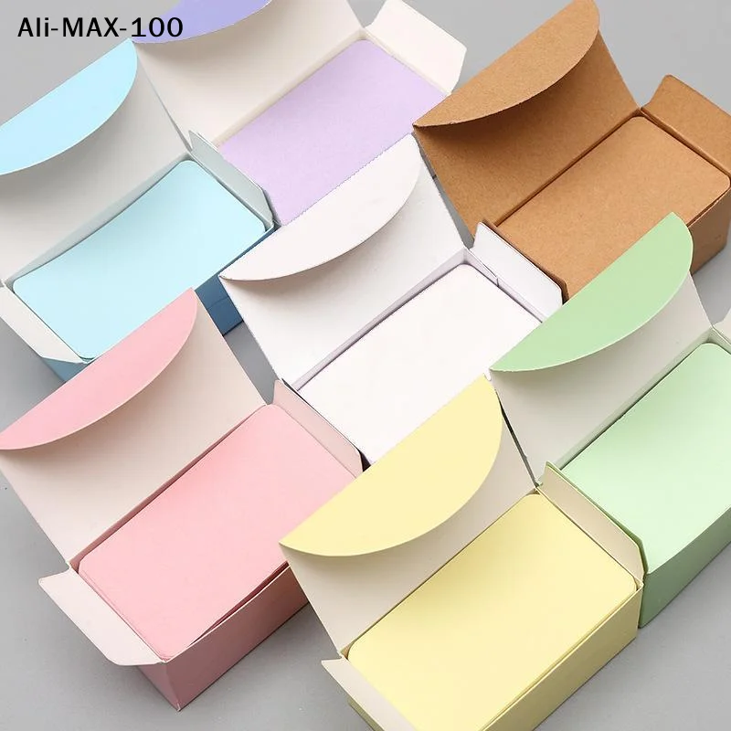 【AV】100 Sheets Assorted Color Kraft Paper Gift Boxes Easy Closure Sturdy Build For Wedding Favors Birthday Party Treats