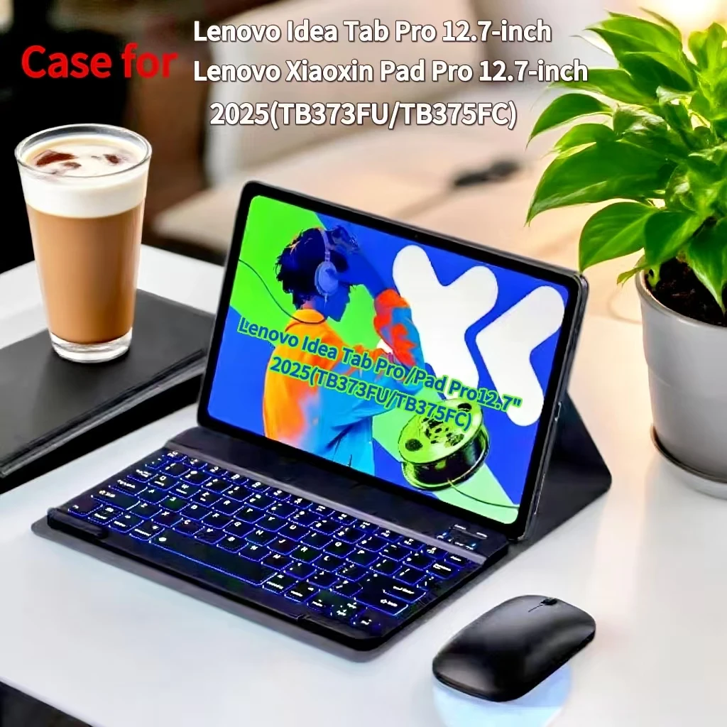 Case for Lenovo Xiaoxin Pad Pro 2025 12.7 Inch/ for Lenovo Ldea Tab Pro 12.7 Inch 2025 Removable Keyboard Smart Station Cover