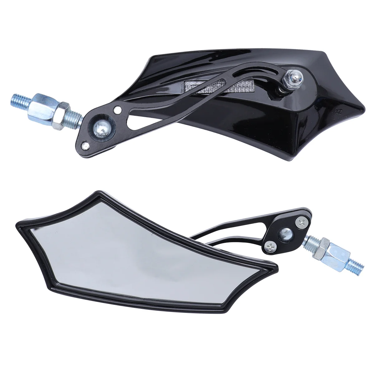

2Pcs Universal Handlebar Rearview Mirror Motorcycle Black Modified Reflector Reversing Mirror Accessories for Electric Vehicles
