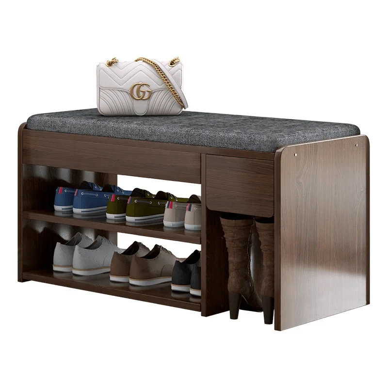tipping bucket shoe rack enters the door, entrance shoe cabinet and stool are integrated