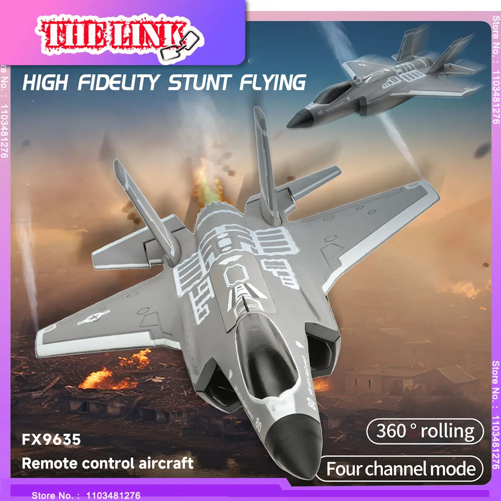 

FX9635 Four Channel Remote Control Aircraft F35 Culvert Fighter Brushless Motor Fixed Wing Foam Aircraft Children Birthday Gifts