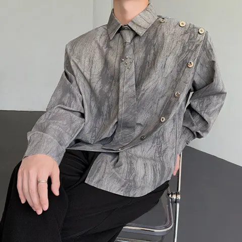 10 best sales asymmetriska herrskjortor - №9