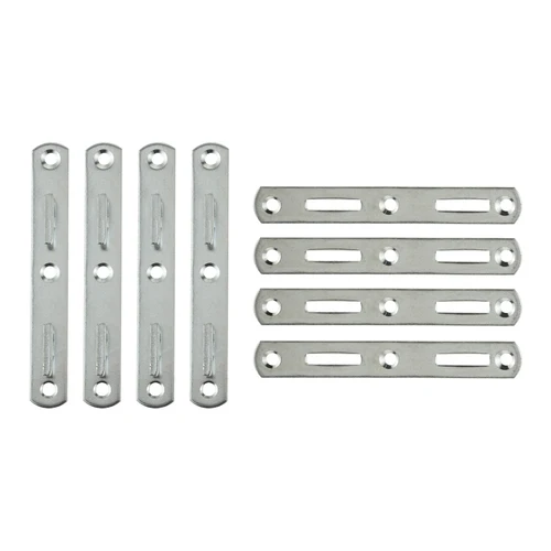 Imagen 2 del producto Bisagra de cama de 125mm, 4 juegos, soporte de riel de cama, accesorios de riel de cama, placa de gancho, marco de cama de madera, conectores de muebles, accesorios