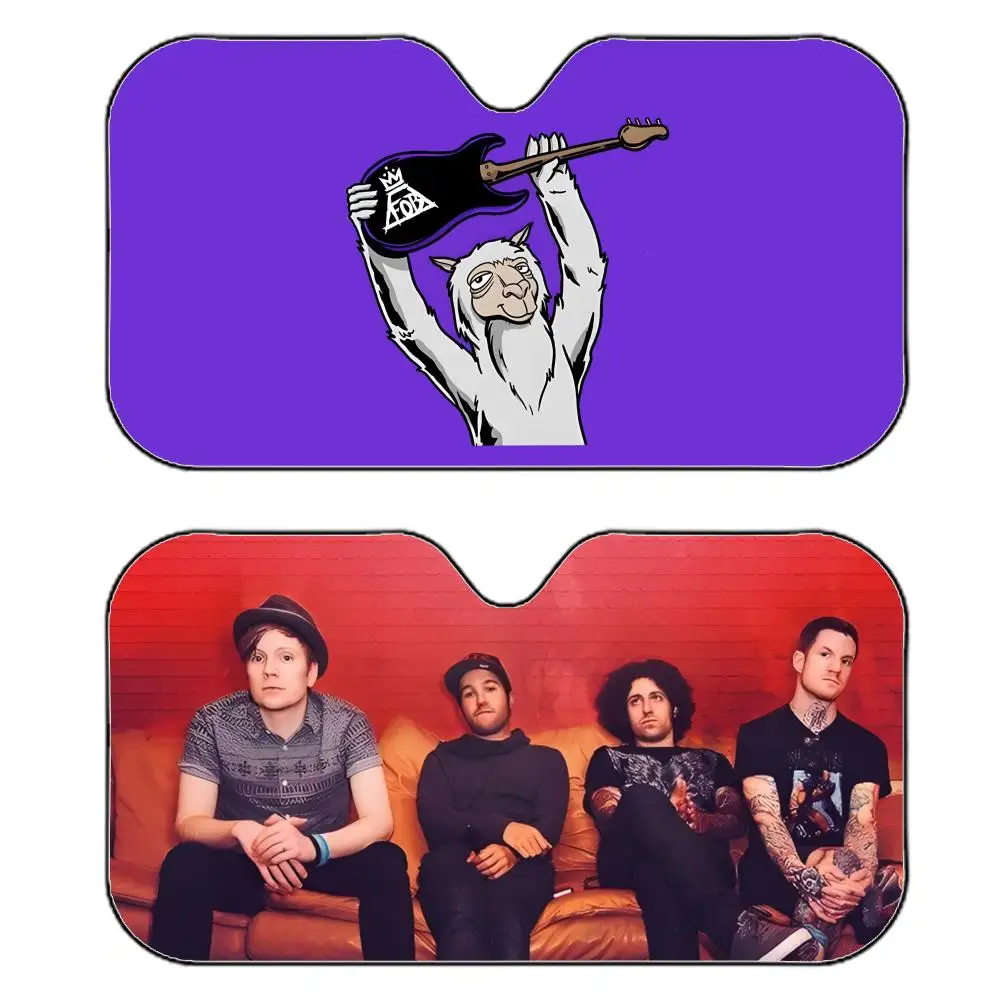 

Casual Band Emo F-Fall Out Boy Sun Visor Reflective Car Windshield Sun Visor Anti-UV Heat Insulation Reusable Sun Shade