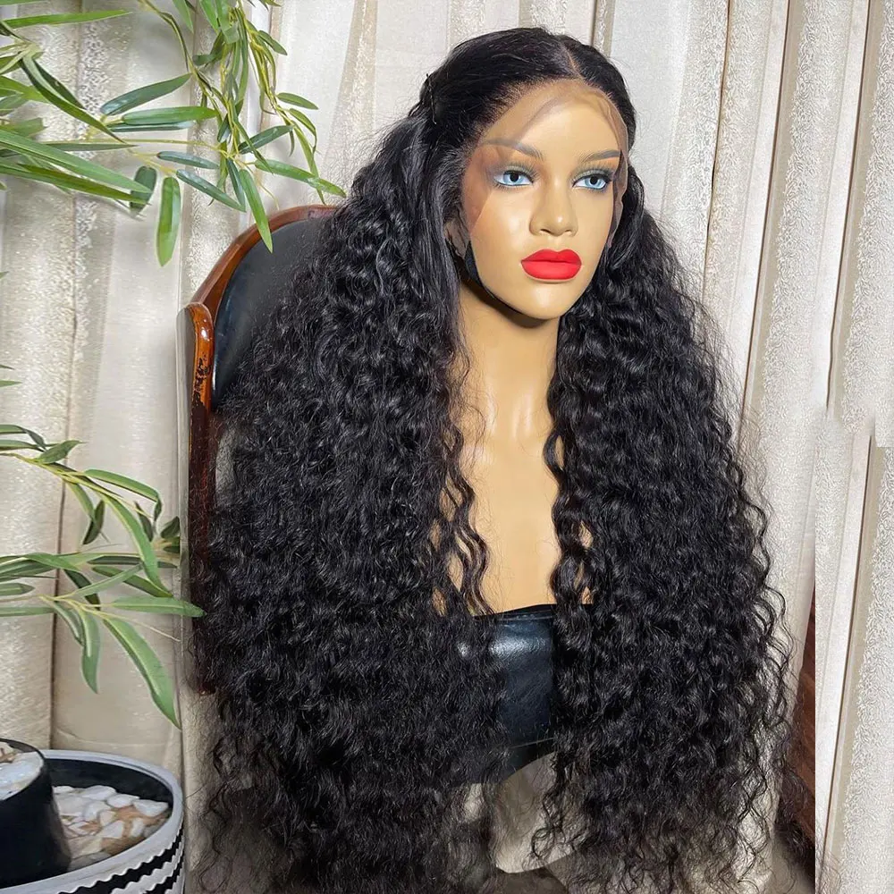 

40 Inch 13x6 Deep Wave Wig HD Transparent Lace Front Hd Wig 13x4 360 Lace Frontal Curly Brazilian Human Hair Wigs For Women