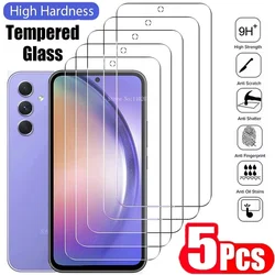 5Pcs Tempered Glass Screen Protector for Samsung Galaxy A54 A13 A53 A52 A12 A22 A33 A32 A51 A52S A73 A72 A71 A55 A14 S10E S20FE