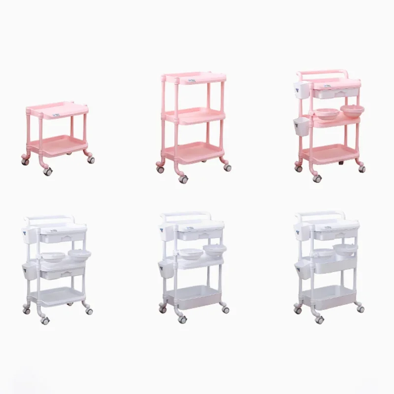 

Storage Trolley Beauty Salon Special Tool Trolley Nail Art Eyelash Hairdressing Trolley with Wheels Tattoo Barber Shop Mobile