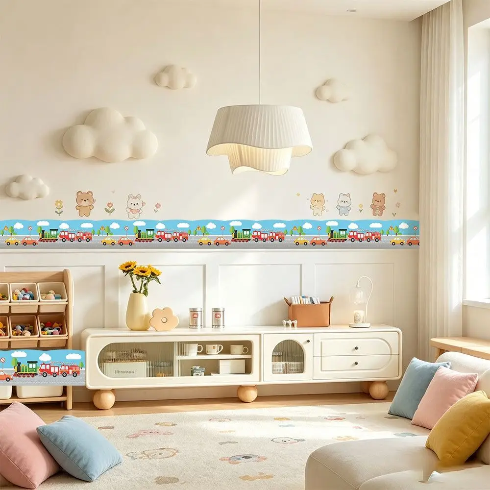 Flower Bulletin Board Border 10m/Roll Cuttable Classroom Border Trim Scalloped Edge Decorative Board Border Sticker
