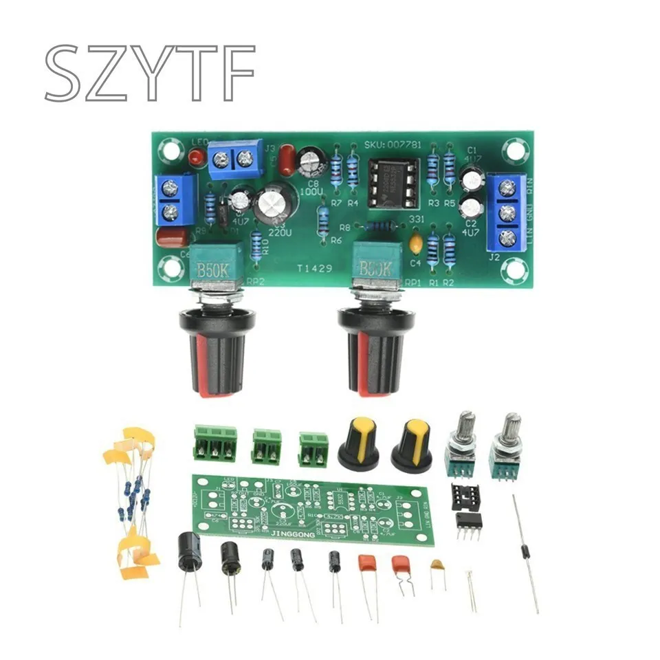 Single Power 10-24V Overweight Subwoofer Front Stage Plate low Pass Filter Board Front Stage Tone Board Front Finished Board PCB