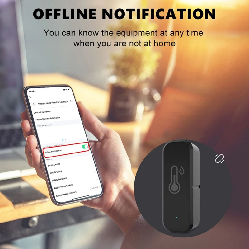 Thermohigrometer rumah pintar, pengukur suhu dan kelembaban Bluetooth nirkabel dengan Sensor Wifi + Bluetooth