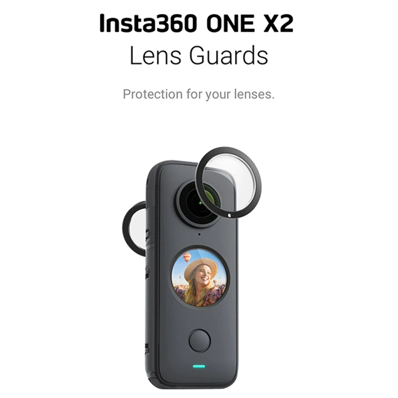4X เลนส์ที่ป้องกันร่างกายกล้องเหนียวชุดฝาครอบเลนส์ที่มีกาวสำหรับ Insta 360หนึ่ง X2