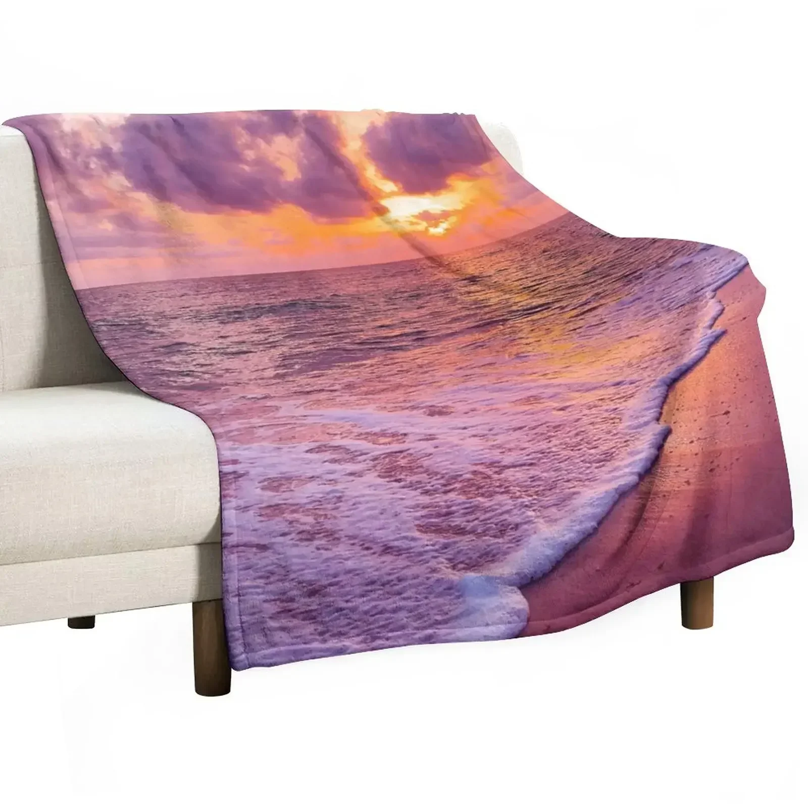 

Sunset Purple & Gold Throw Blanket Decorative Sofas Custom Fashion Sofas Luxury Blankets