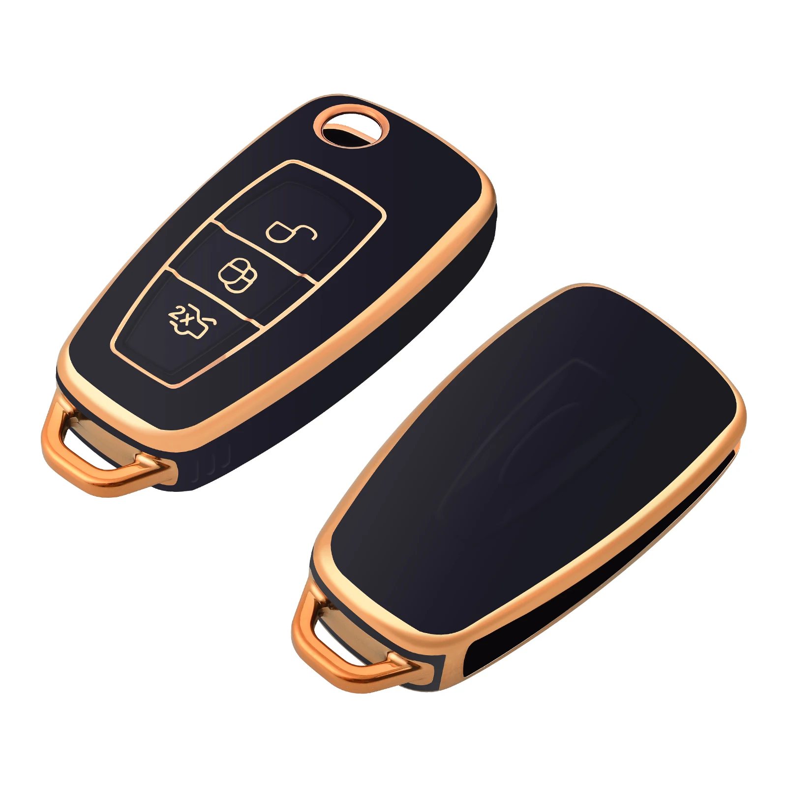 car key holder Soft key case cover for ford Ford Ranger C-Max S-Max Focus Galaxy Mondeo Transit Tourneo Custom keychain