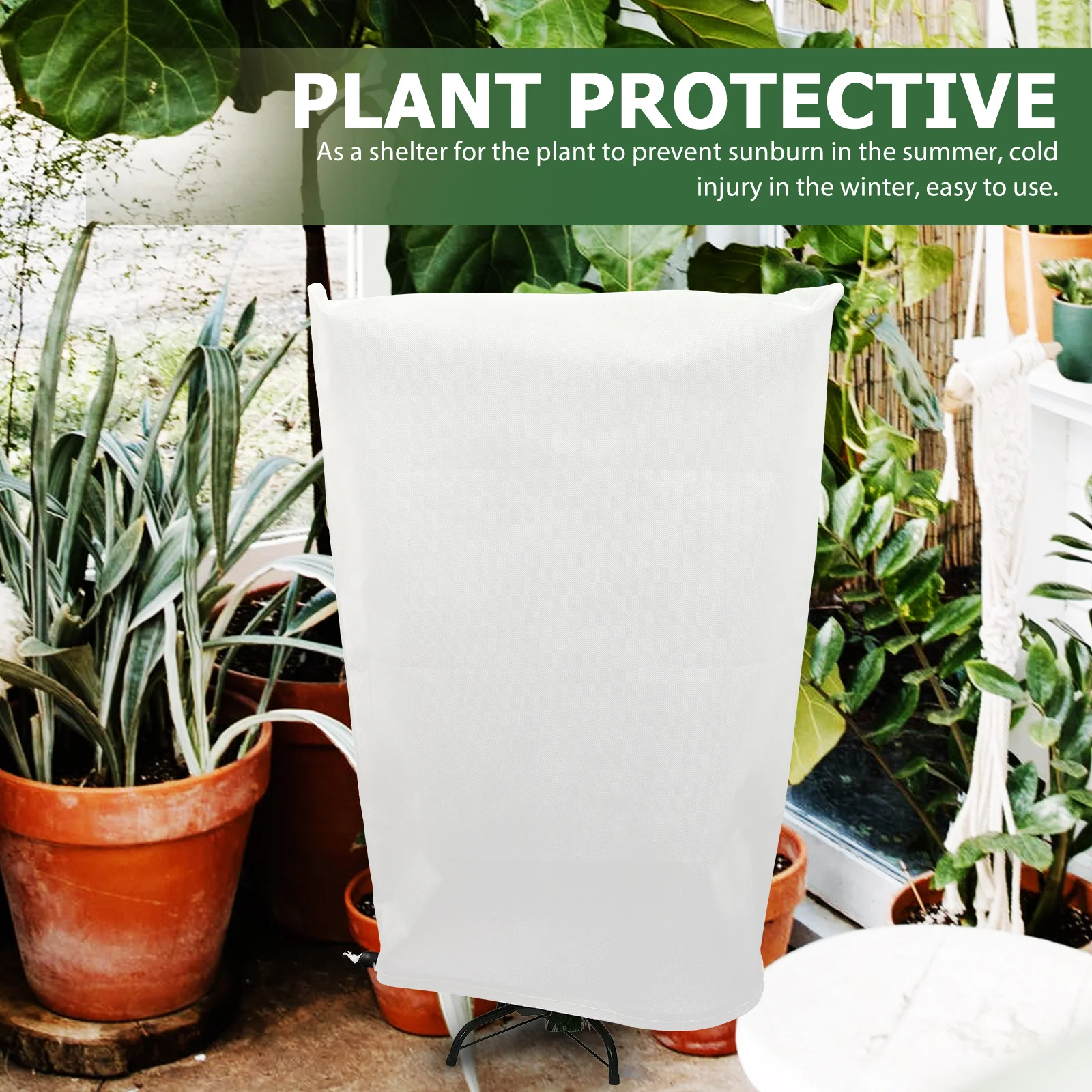 

2Pcs Frost-Proof Plant Cover Reusable Non-Woven Shrub Protection Bag Winter Freeze Protection Garden Plant Cover