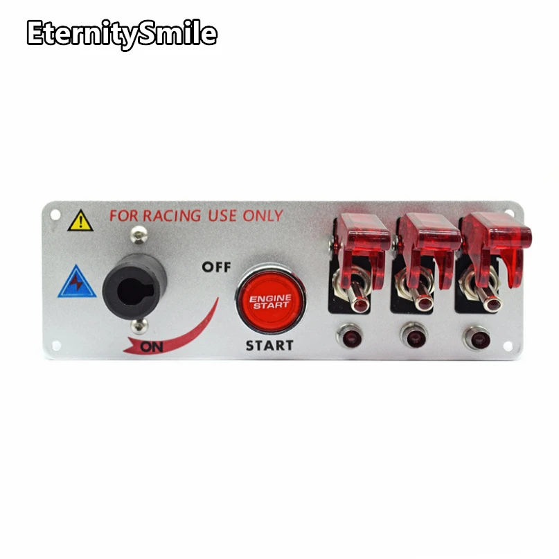 

12V LED Racing Car Ignition Engine Start On/Off Push Switch Panel 5 In 1 Toggle Switches Safe Durable