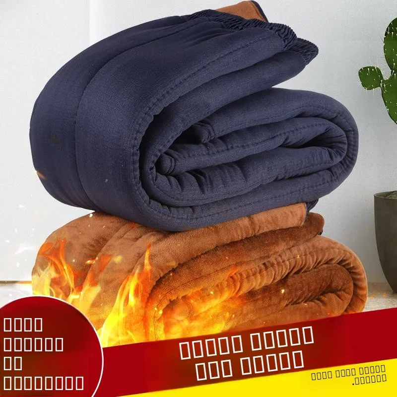 

Men's Winter Thiened Fce Lined Camel down Cotton Pants ly Warm Long Trousers Comfortable Soft Cotton plus Size