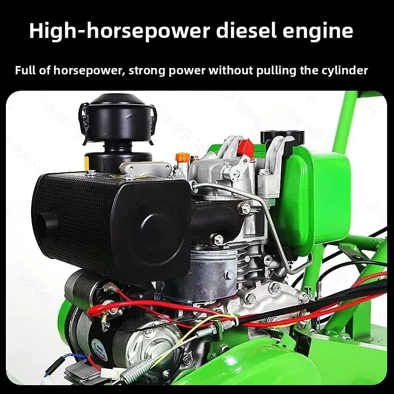 for 4WD Self Propelled Diesel Cultivator Tiller Weeder High Power Walking Tractor for Mountain Farm