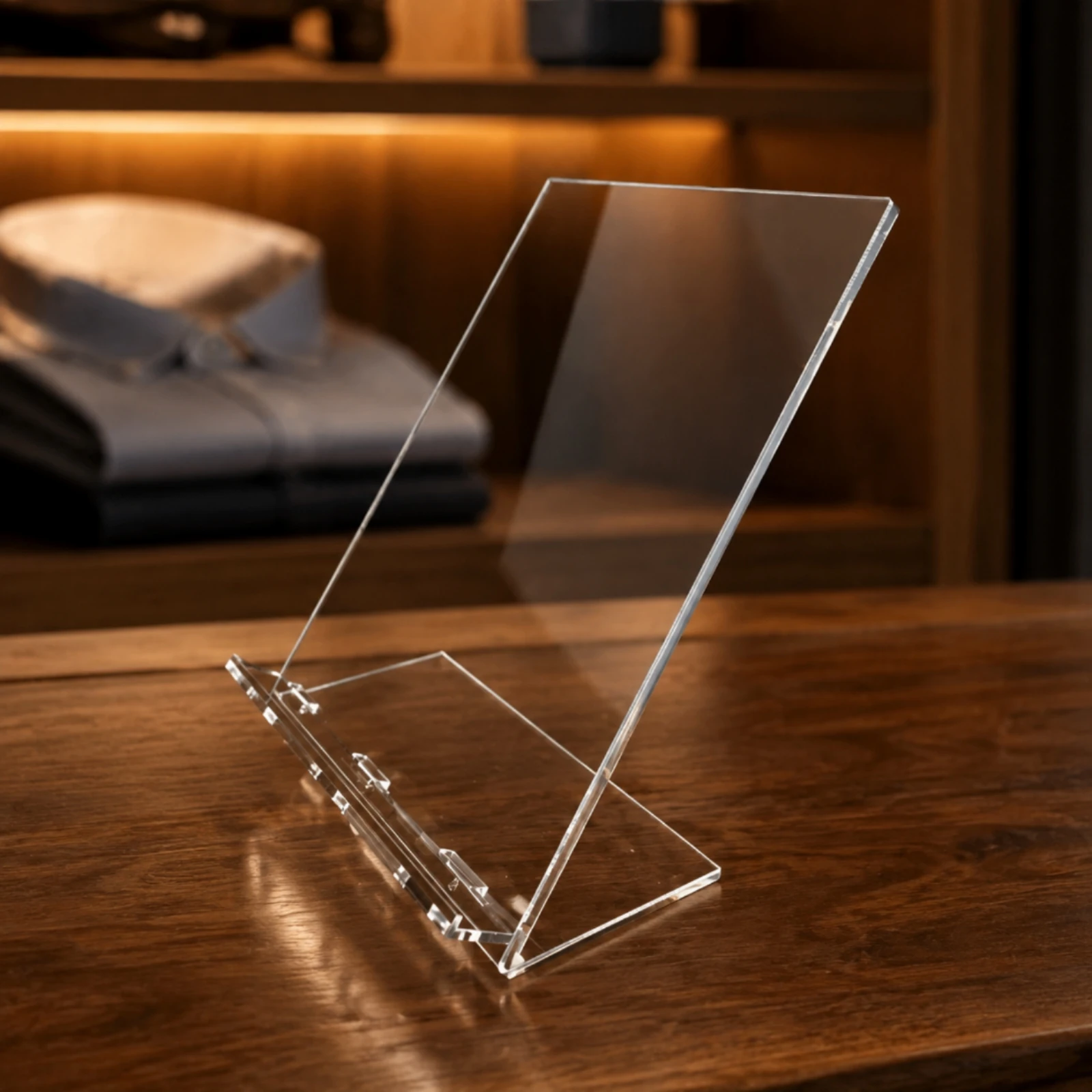 Transparent Acrylic Shirt Rack Clear Acrylic Clothing Display Rack Retail Shirt Holder Versatile Long-Lasting