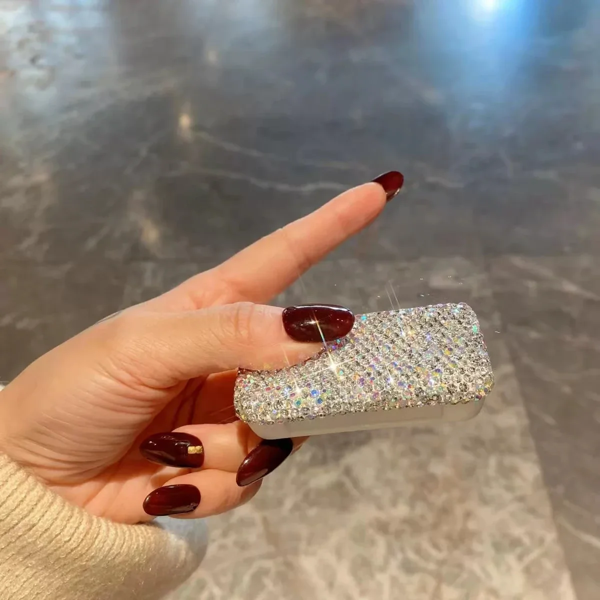 Bling strass garrafa de viagem organizador de comprimidos 3 compartimentos bonito recipiente de medicina diária portátil caixa de comprimidos de viagem caso bling