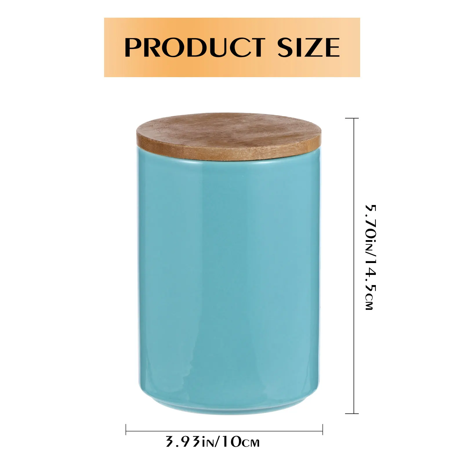 

1pc Moisture-proof Sealed Canisters Ceramic Storage Jars Kitchen Dry Food Container Bamboo Material Long Term Safe Packaging