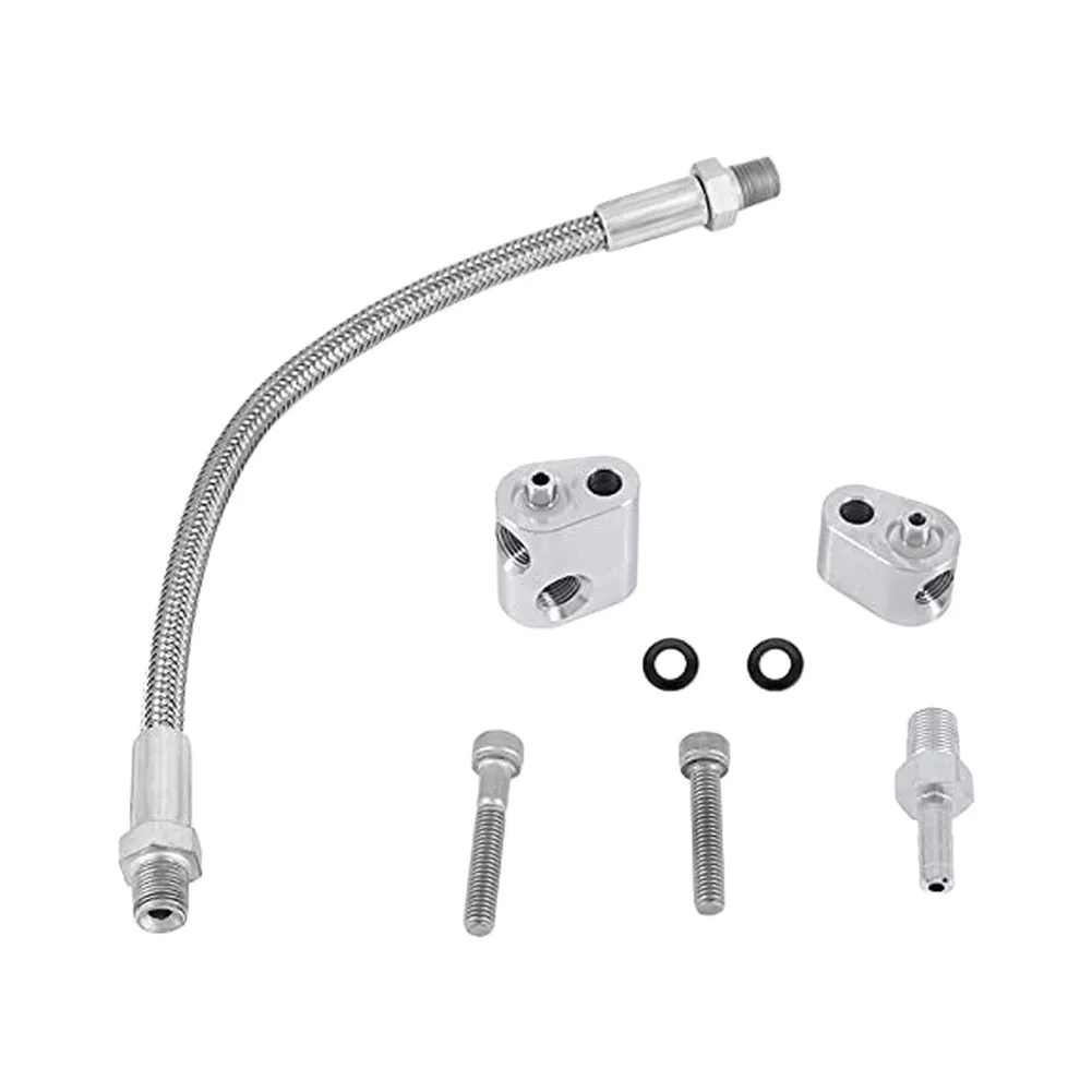 For LS Series Engine Coolant Bypass Kit with Cast Steel Build and Rust-Resistant Finish 2 O-Rings 3 Bolts 2 Ports