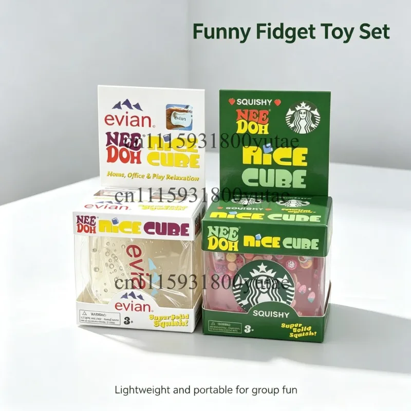 Dr Pepper Nee Doh Nice Cube Squeeze Squish Soft Jelly Cube for Stress Calming Sensory Aid to Ease Anxiety & Daily Tension