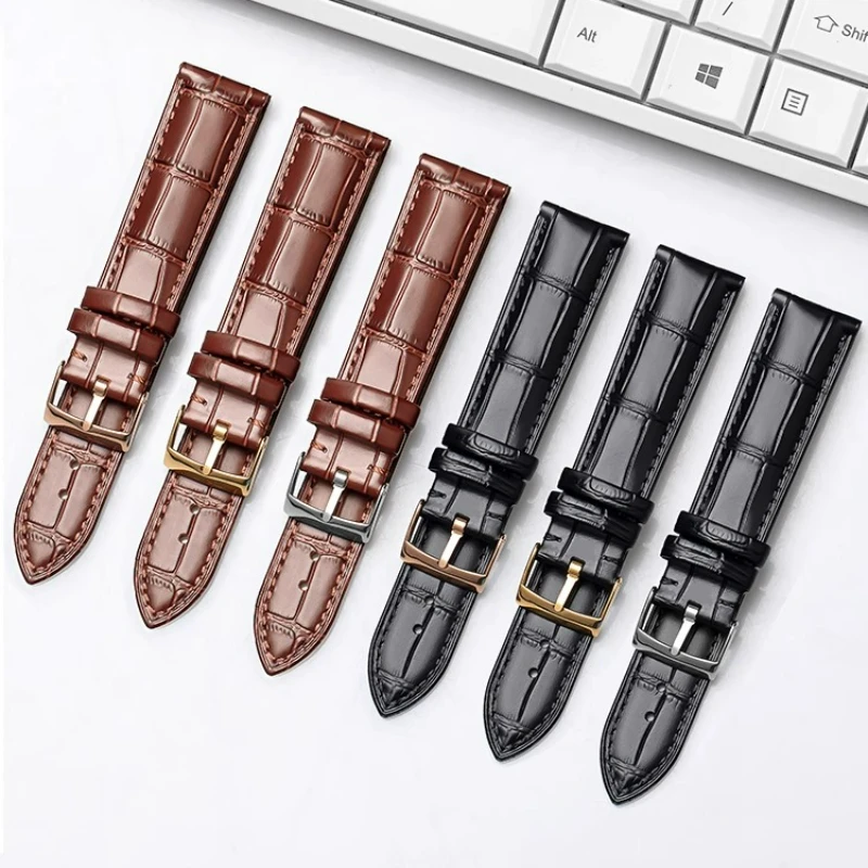 For Omega Speedmaster Seamaster Series Genuine Cowhide Watch Strap Black Blue Brown Original Style Waterproof Sweatproof Band