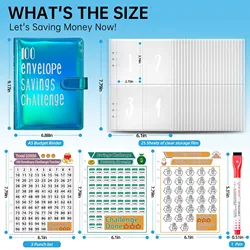 Couple 100 Envelope Challenge Binder Storage Notebook For 100 Days Money Saving Marriage Proposal Budget Planner