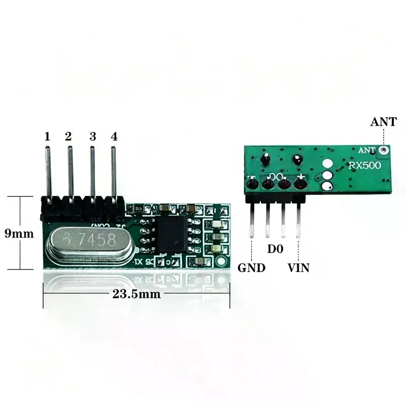 Wireless Superheterodyne Receiver Module 315MHZ 433MHZ Stable Signal For DIY Remote Control Projects