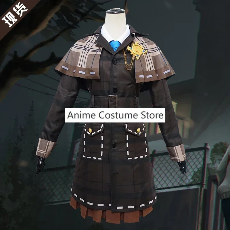 Identity V Cosplay Costume Cos Clothes Gardener Miss Truth Emma Woods Cosplay Costume Set With Hat Magnifying Glass Boots Wigs