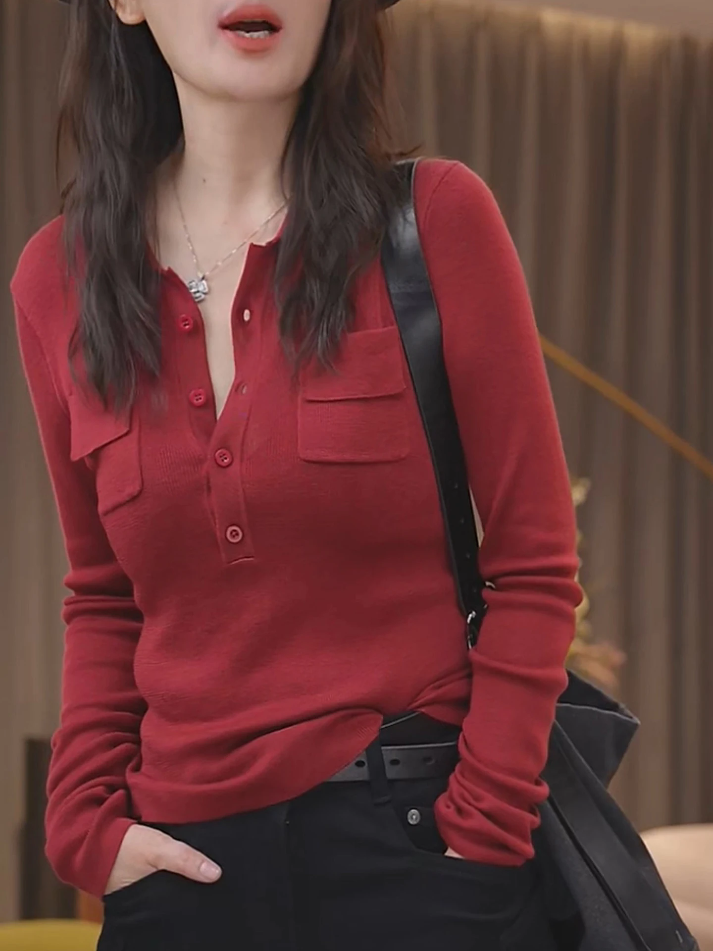 เสื้อสเวตเตอร์ถักไหมพรมแบบยาวสวมใส่สบาย สไตล์ลำลอง เหมาะสำหรับการเดินทางไปทำงาน รุ่นเกาหลี ทรงปกติ เนื้อผ้านุ่ม บางปานกลาง สีพื้น