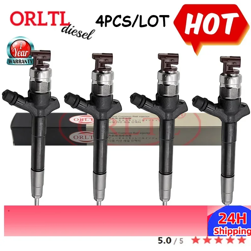 4PCS 1465A041 095000-5600 Fuel Injector for DENSO 5600 5601 for Mitsubishi L200 4D56 Euro 4 0950005600 Injector