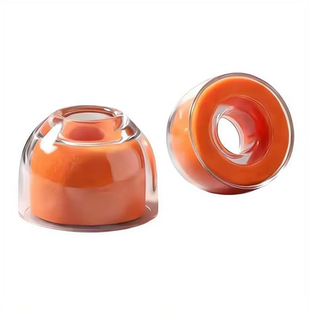 Liquid Silicone Sponge Ear Tips For Sony WF-1000XM6/5/4/3/2 Headphones Earbuds Noise-Canceling Orange Sponge Earplug Accessories