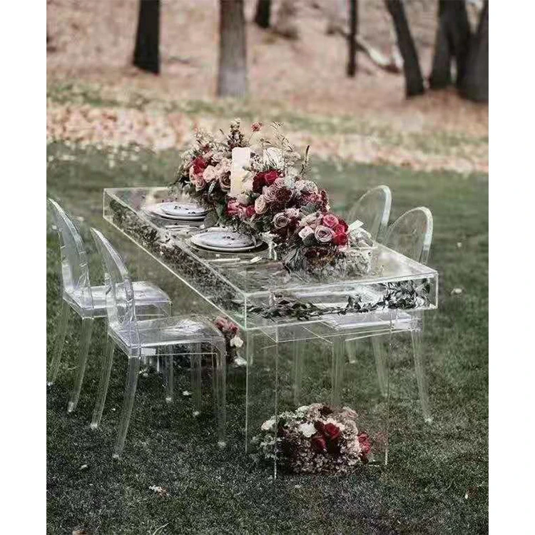 

Wedding Supply Rectangle Clear Acrylic Dining Party Tables