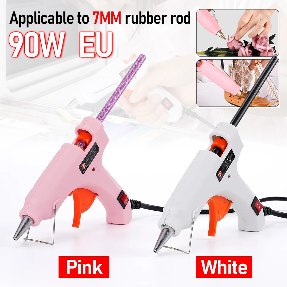 90W Hot Melt Glue Gun For 7mm Glue Stick Mini Indusrial Adhesive Guns Hot Gun Electric Heat Temperature Gun Thermo Repair Tool