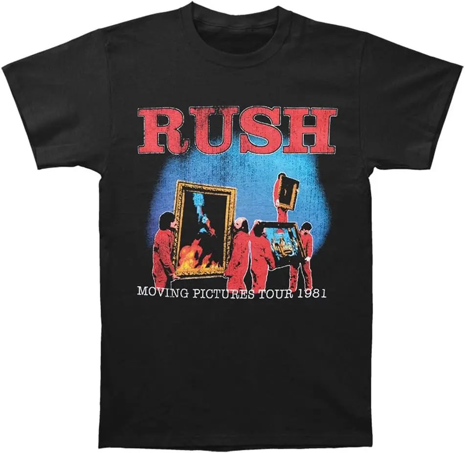 Rush Moving Pictures 1981 Tour T-Shirt,Leisure and comfortable