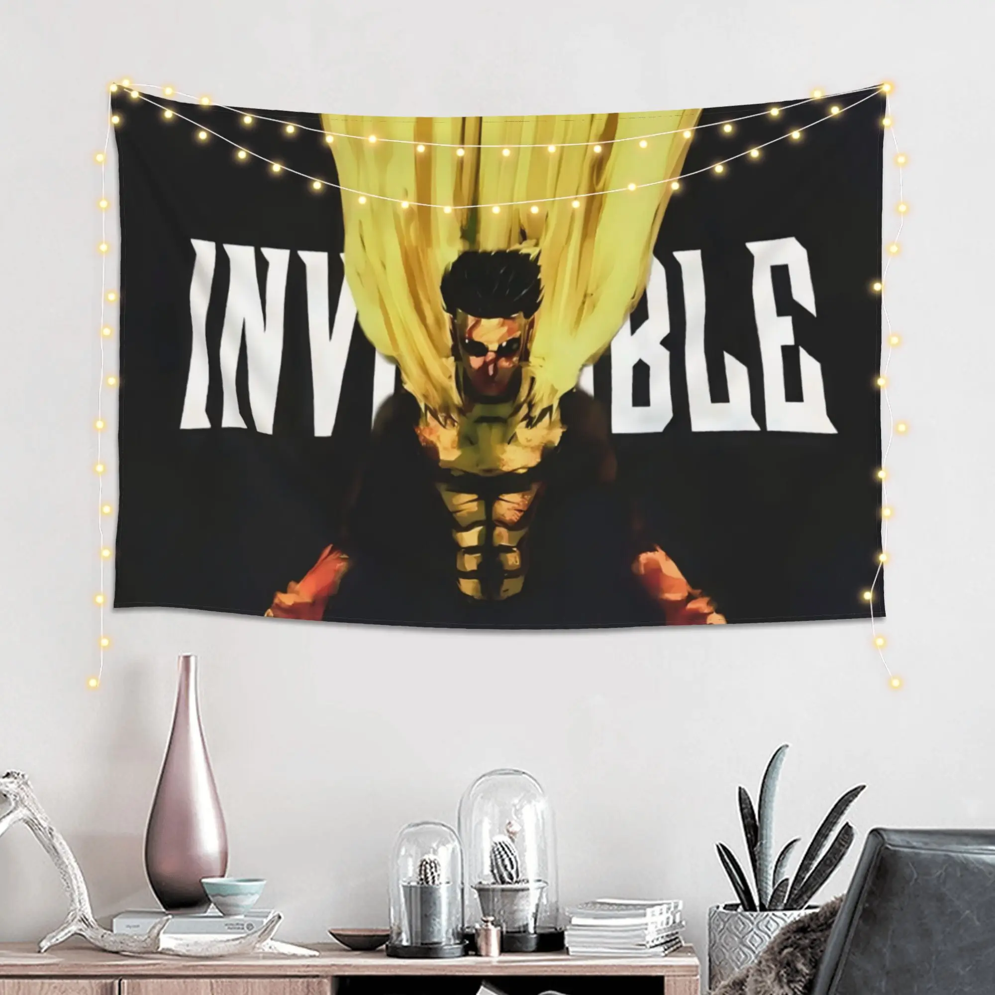 VIKAMA Invincible Young Hero Tapestry Dark Anime Style Background Cloth Atmosphere Decorative Cloth Room Decoration