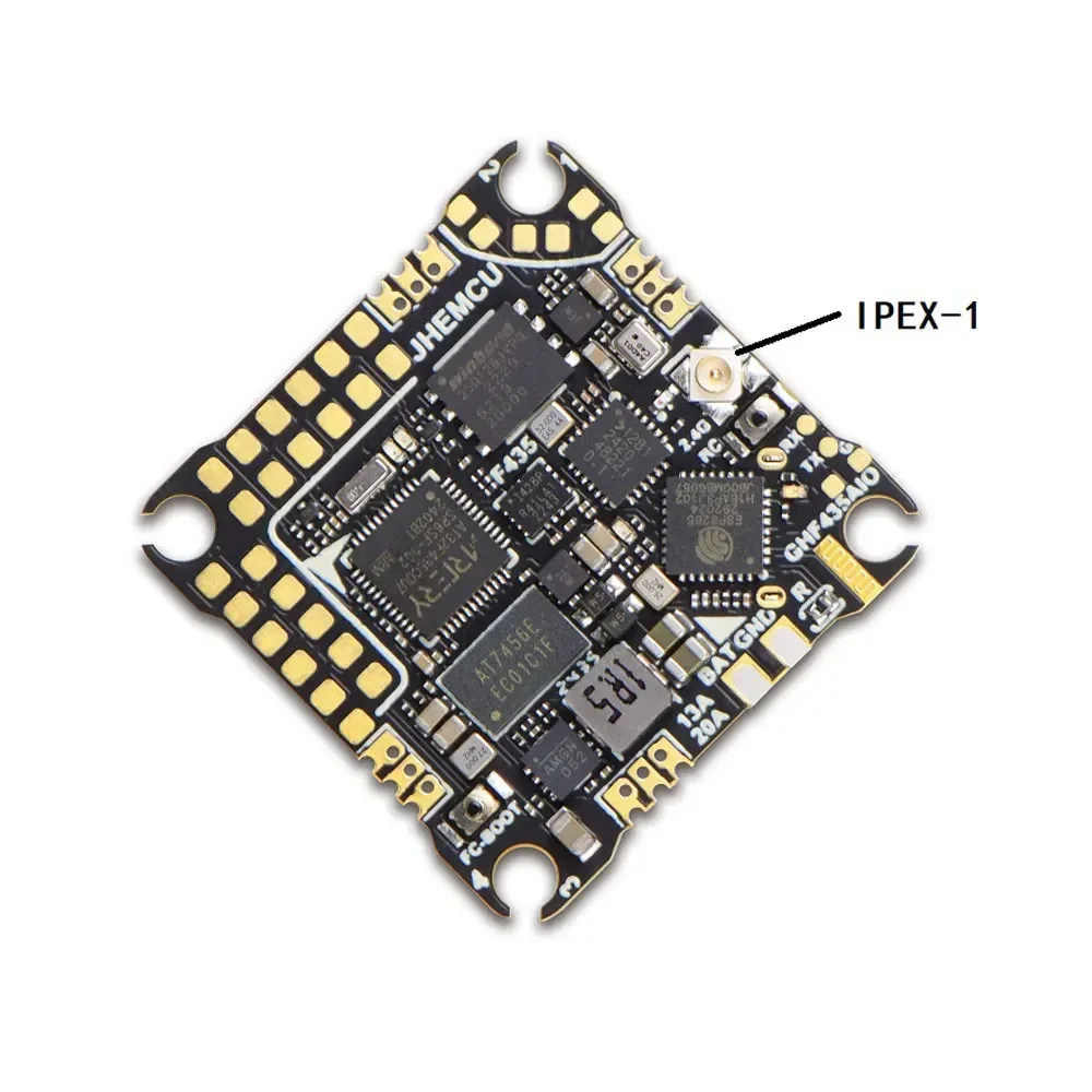JHEMCU GHF435AIO V2 AIO Flight Controller Built-in ELRS OSD Baro Blackbox for Micro FPV Drone Gear