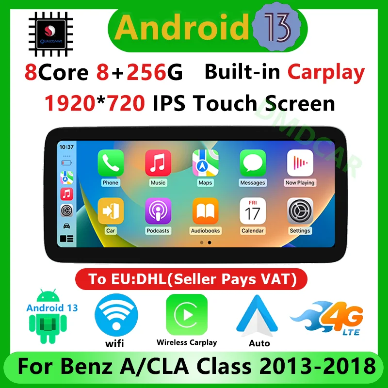 

Snapdragon Android 13 Multimedia 8 Core Carplay For Mercedes Benz A Class-W176 CLA-C117 GLA-X156 GPS Navigation Blue-tooth