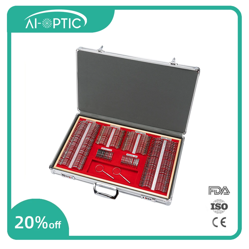 266 Pcs Metal Trial Lens Box China Ophthalmic Instruments Optical Tool Set Case Optometry Optometry Metal Rim Aluminium