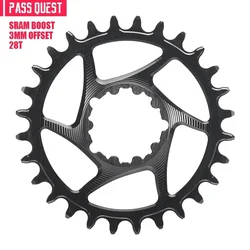 PASS QUEST 3mm Offset For SRAM xx1 Eagle Crankset MTB Narrow Wide Chainring 28T 30T 32T 34T 36T 38T Koło łańcuchowe kolorowe