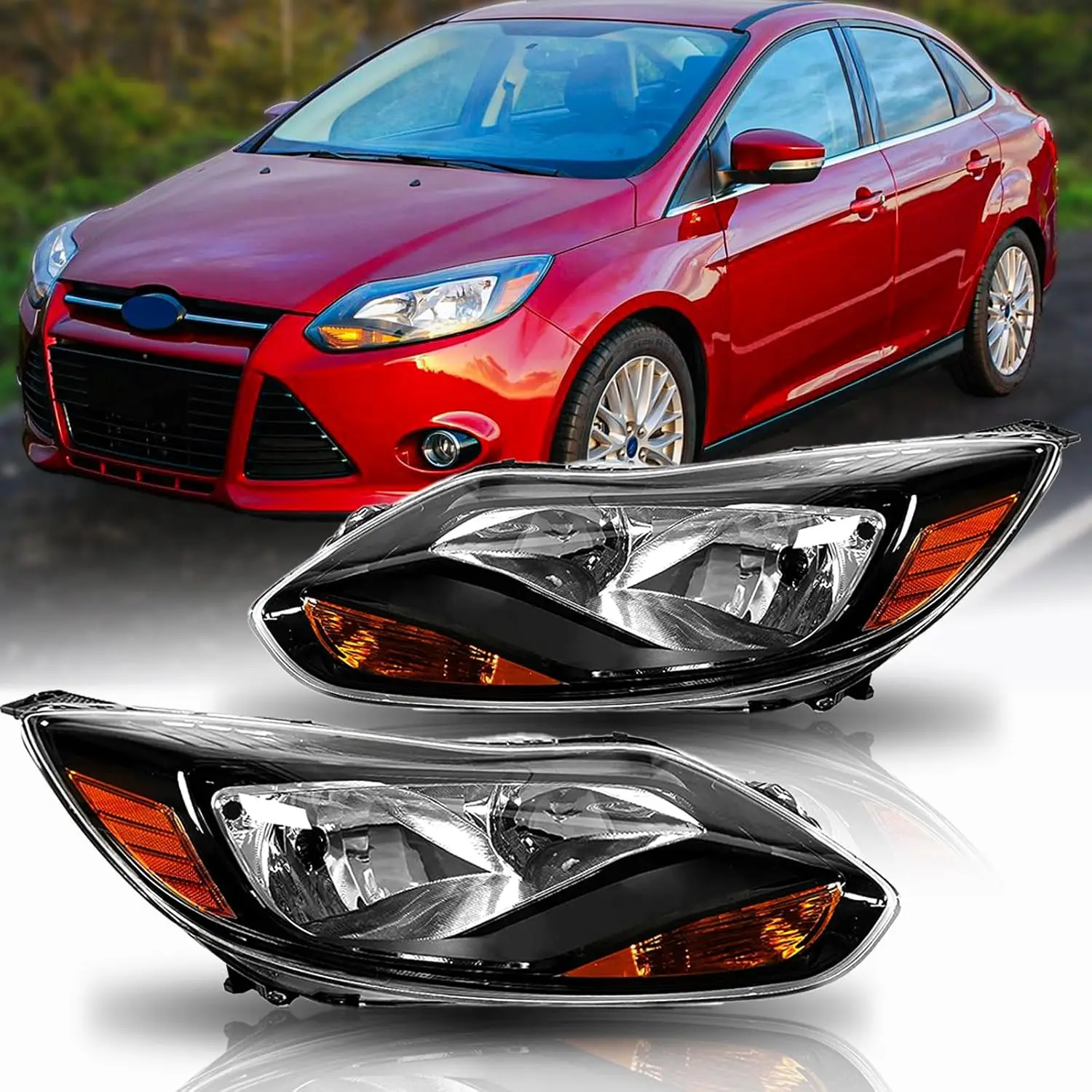 

Галогенная фара в сборе подходит для Ford Focus 2012-2013 2014 Ford Focus 2012-2014 гг., лампа со стороны водителя и пассажира