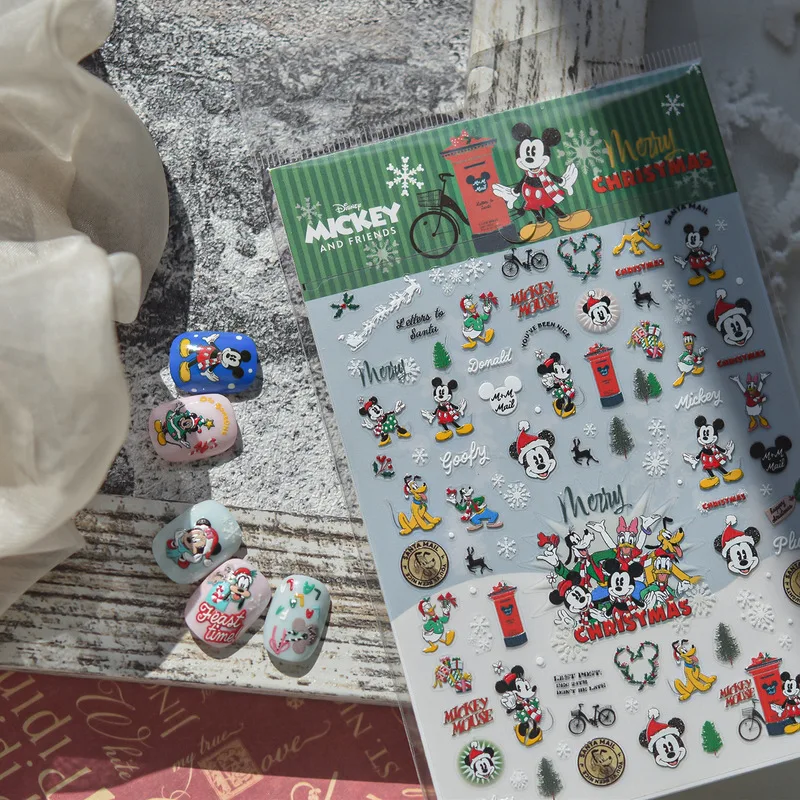 

Cartoon Mickey Minnie Relief Nail Stickers Kawaii Stitch Relief Nail Stickers Snow White Stickers DIY Mobile Phone Stickers