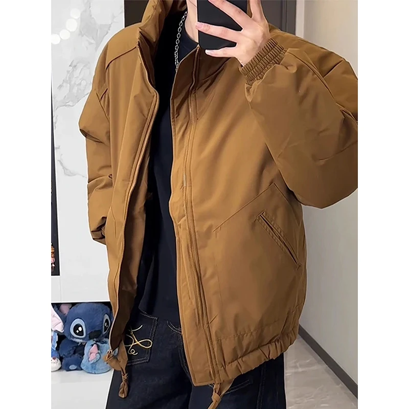 

Новое зимнее пальто, уличная одежда, куртки с воротником-стойкой для мужчин и женщин, корейское пальто в стиле хип-хоп для пар, парки M-4XL