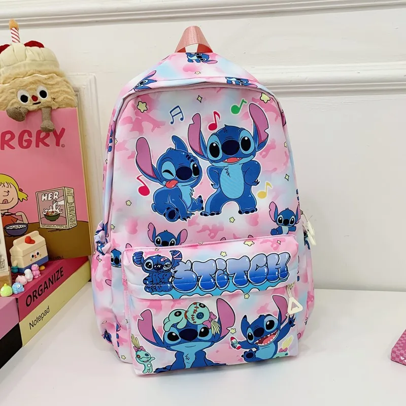 Disney Stitch Backpack for Kids Boys Girls School Students Nylon Large Capacity Cartoon Cute Daypack Travel