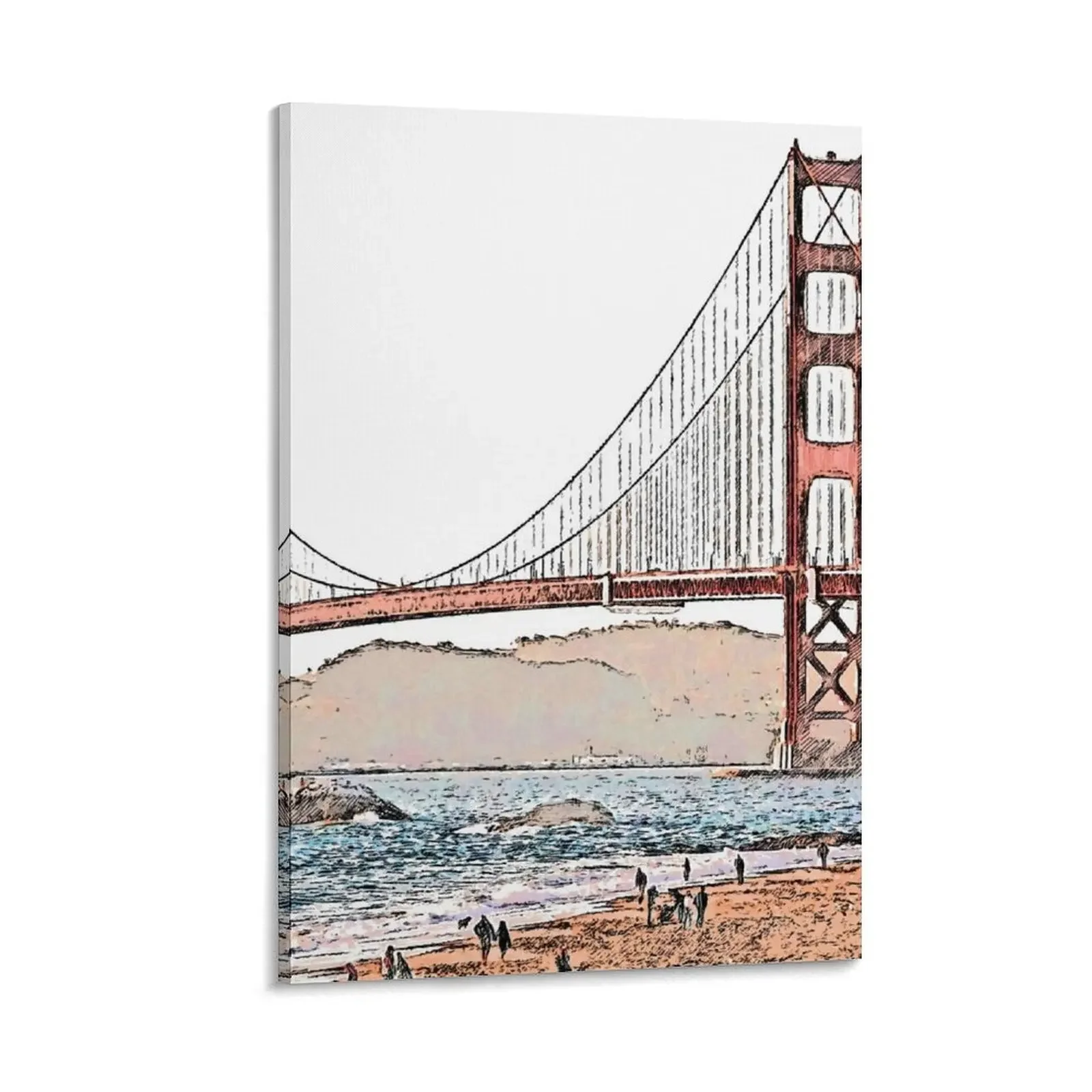 

San Francisco, Panorama Canvas Painting home decor interior Wall posters poster mural decoration for the room