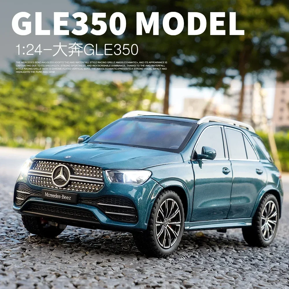 1:24 Mercedes-Benz GLE350 SUV Alloy Car Diecasts & Toy Vehicles Model samochodu Dźwięk i światło Pociągnij samochód Zabawki na prezenty dla dzieci C197