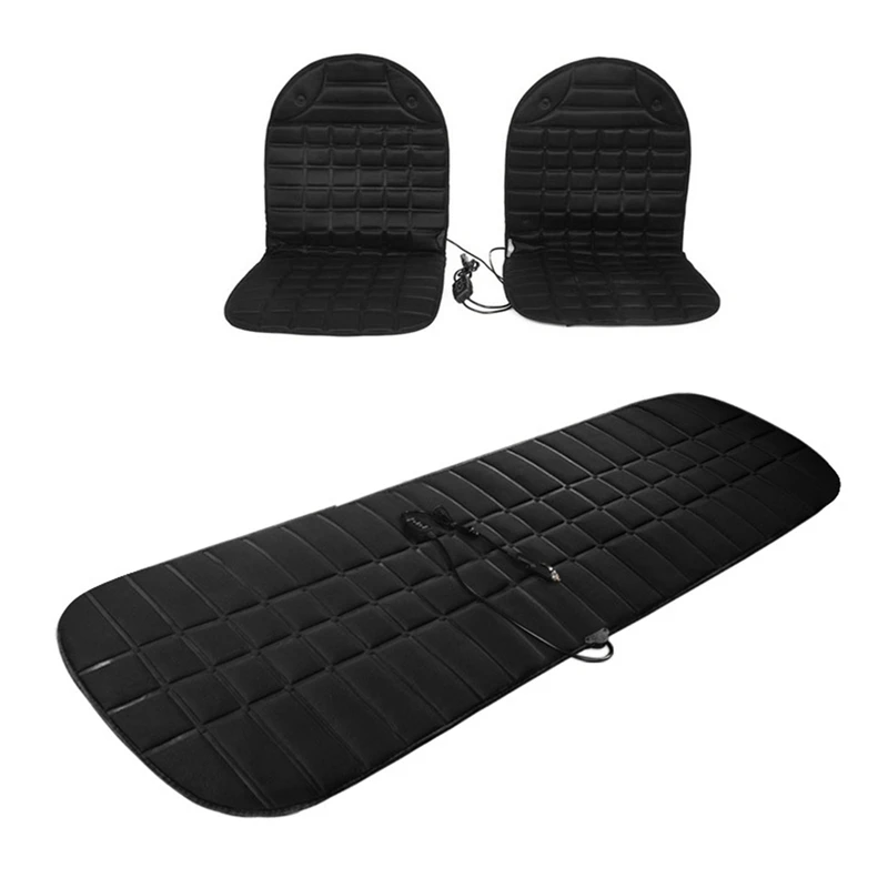 

3Pcs 12V Heated Car -Seat Cover Heating Electric Car -Seat Cushion Hot Keep Warm Universal In Winter Black